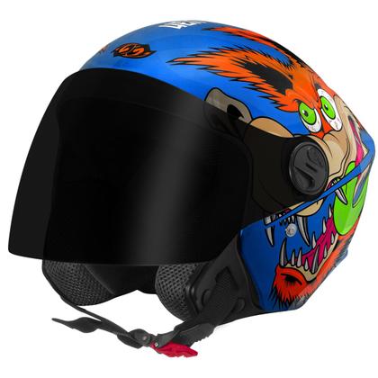 Imagem de Capacete Moto Aberto New Liberty 3 Coyote Brilhante Viseira Fumê Pro Tork Masculino Feminino Segurança Conforto
