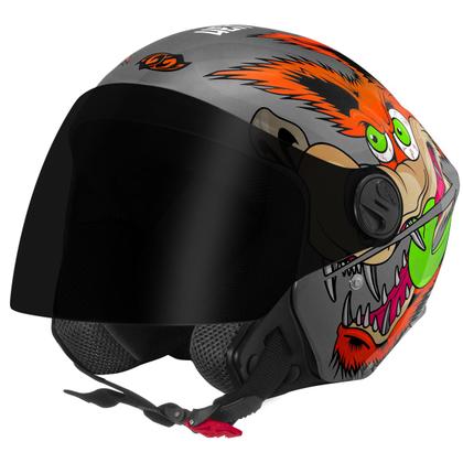Imagem de Capacete Moto Aberto New Liberty 3 Coyote Brilhante Viseira Fumê Pro Tork Masculino Feminino Segurança Conforto