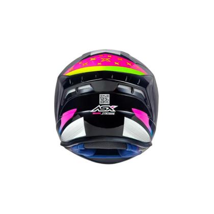 Imagem de CAPACETE MOTO ASX DRAKEN STRIKER Gloss Preto/Amarelo/Rosa (Black/Yellow/Pink)