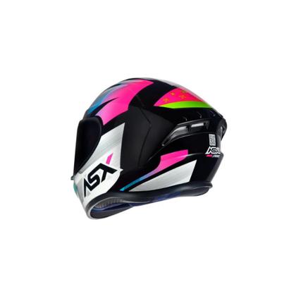 Imagem de CAPACETE MOTO ASX DRAKEN STRIKER Gloss Preto/Amarelo/Rosa (Black/Yellow/Pink)