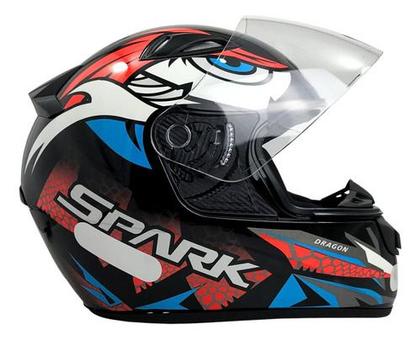 Imagem de Capacete Moto Ebf New Spark Dragon Esportivo Com Narigueira