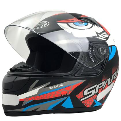 Imagem de Capacete Moto Ebf New Spark Dragon Esportivo Com Narigueira