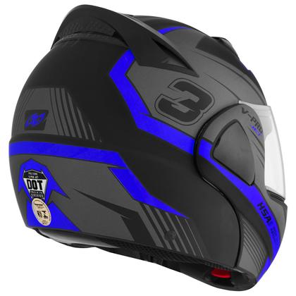 Imagem de Capacete Moto Escamoteável Robocop Articulado Pro Tork V-Pro Jet 3