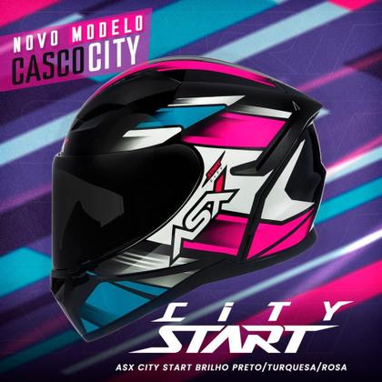 Imagem de Capacete Moto Fechado Axxis Asx Masculino Feminino City preto Fosco