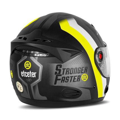 Imagem de Capacete Moto Fechado Etceter Stronger Faster Fosco