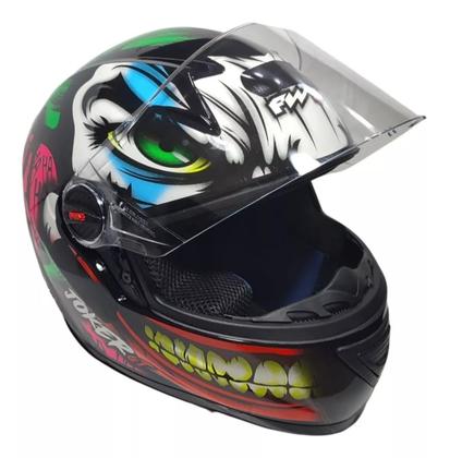 Imagem de Capacete moto fechado fw3 gt joker coringa brilhante 56
