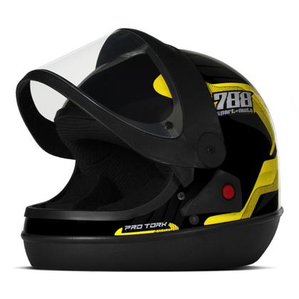 Imagem de Capacete Moto Fechado Integral Tipo San Marino Sport Moto 788 Automático Unissex 56 58 60 Pro Tork