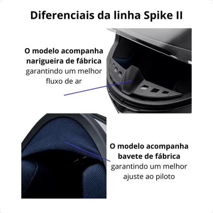 Imagem de Capacete Moto Fechado Peels Spike2 Stk Rosa Fosco + Vis Fumê