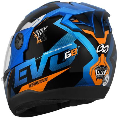 Imagem de Capacete Moto Fechado Pro Tork Evolution G8 Evo Com Narigueira Feminino Masculino
