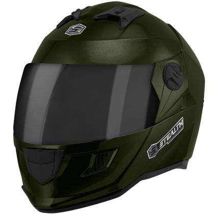 Imagem de Capacete Moto Fechado Pro Tork Stealth Solid Brilhante Viseira Fumê Segurança Conforto Proteção Resistência Masculino Feminino