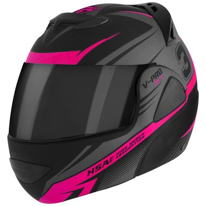 Imagem de Capacete Moto Fechado V-Pro Jet 3 Viseira Fumê Pro Tork Feminino Masculino Conforto Segurança Estilo
