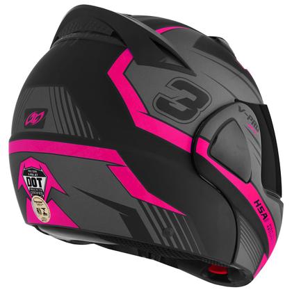 Imagem de Capacete Moto Fechado V-Pro Jet 3 Viseira Fumê Pro Tork Feminino Masculino Conforto Segurança Estilo