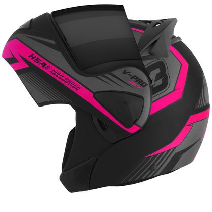 Imagem de Capacete Moto Fechado V-Pro Jet 3 Viseira Fumê Pro Tork Feminino Masculino Conforto Segurança Estilo