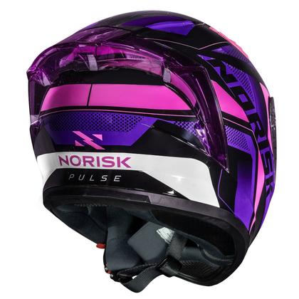 Imagem de Capacete Moto Feminino Norisk Flow Pulse Roxo Rosa +Viseira
