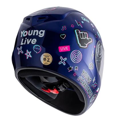 Imagem de Capacete Moto Infantil Criança Fly Young Live
