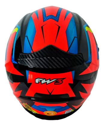 Imagem de Capacete Moto Integral Fechado Gtx Fox Com Óculos Interno Laranja Tamanho 56 - Fw3