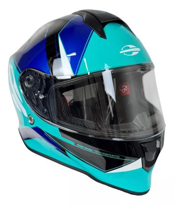 Imagem de Capacete Moto Mormaii M1 Original Tech Azul Narigueira