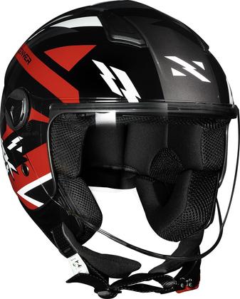 Imagem de Capacete Moto Norisk Aberto Orion Denver Preto Vermelho