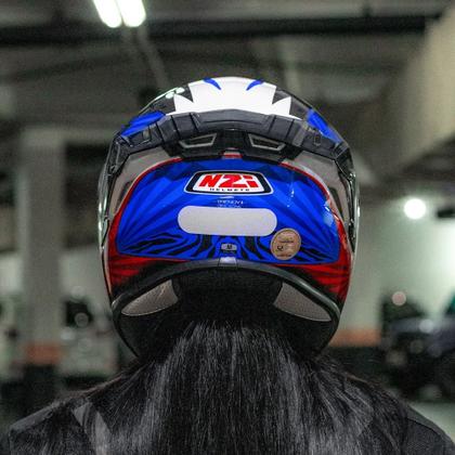 Imagem de Capacete Moto NZI Trendy 3 Stream One&One Branco/Azul/Preto 60