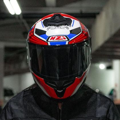 Imagem de Capacete Moto NZI Trendy 3 Stream One&One Branco/Azul/Preto 60