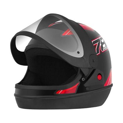 Imagem de Capacete Moto SM Automático Pro Tork New Preto e Vermelho 58