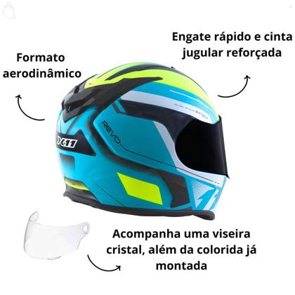 Imagem de Capacete Moto X11 Revo Pro Wsp Unissex Lançamento