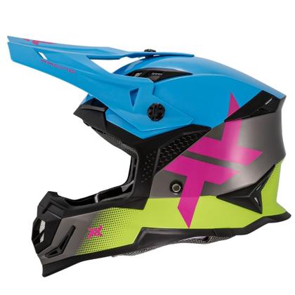 Imagem de Capacete motocross mattos rancing atomic icon azul multicolo
