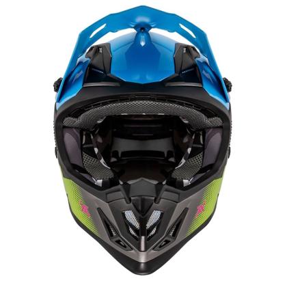 Imagem de Capacete motocross mattos rancing atomic icon azul multicolo