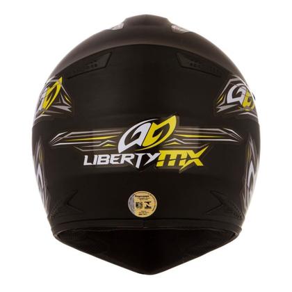 Capacete Motocross Off Road Liberty Mx Pro + Óculos 788 Preto
