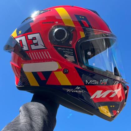 Imagem de Capacete Mt Targo S Sergio Garcia 2024 Vermelho Brilhante