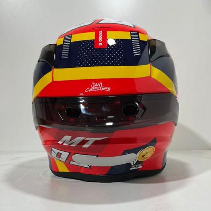 Imagem de Capacete Mt Targo S Sergio Garcia 2024 Vermelho Brilhante