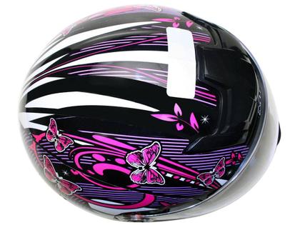 まみ Capacete MX5 Femme Mixs Preto e Rosa - Tam. 56 - Capacete de Moto