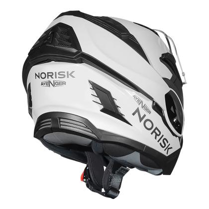 Imagem de Capacete Norisk Avenger Monocolor Branco Escamoteável