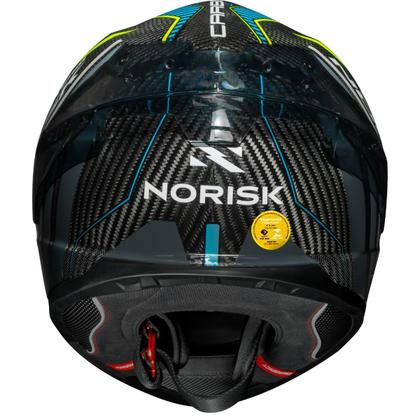 Imagem de Capacete Norisk Carbon R Azul Amarelo Pinlock Viseira Fumê