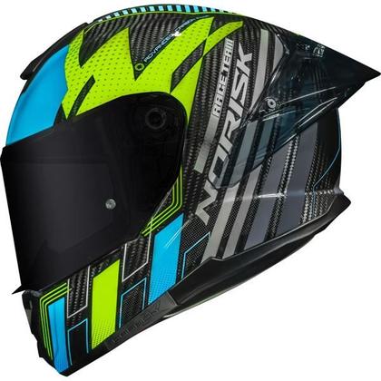 Imagem de Capacete Norisk Carbon R Team Amarelo Azul