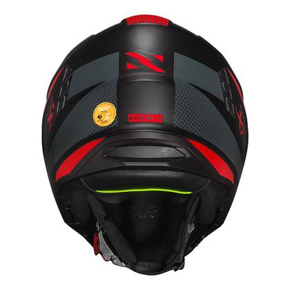 Imagem de Capacete Norisk Darth 2 X1 Preto e Vermelho Fosco Moto