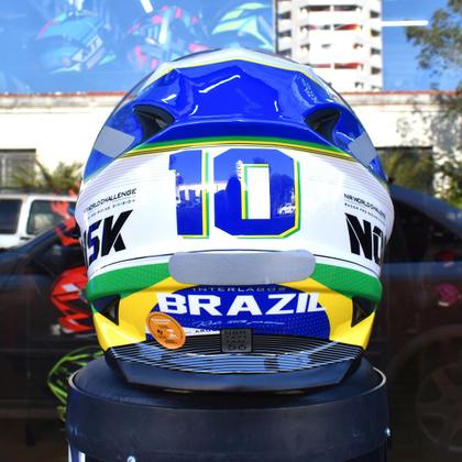 Capacete Norisk ff302 Grand Prix Brasil Paises Moto Bandeira