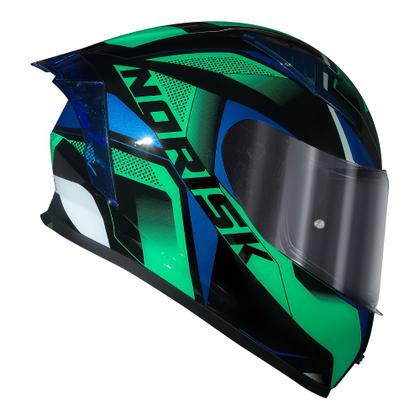 Imagem de Capacete Norisk Flow Pulse Verde e Azul