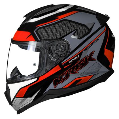 Imagem de Capacete norisk razor ff802 speedmax preto cinza laranja uv