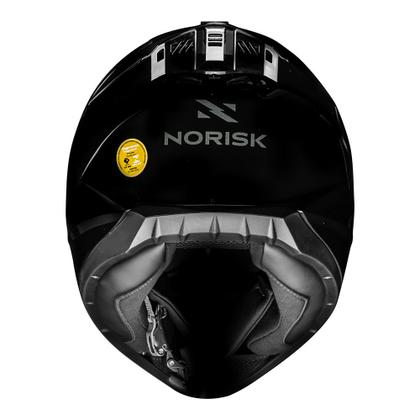 Imagem de Capacete Norisk Razor Monocolor Preto Edition Com Viseira Fumê, Spoiler Fumê e Narigueira Alta