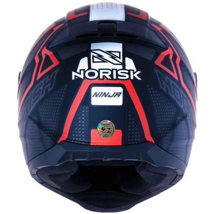 Imagem de Capacete Norisk Razor Ninja Fosco Preto Titanium Vermelho