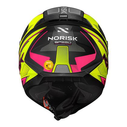 Imagem de Capacete Norisk Razor Speed Max Preto Rosa e Amarelo Fosco Mais Viseira Camaleão