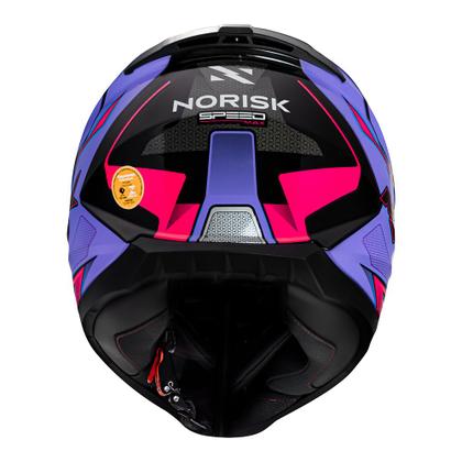 Imagem de Capacete Norisk Razor Speed Max Rosa e Roxo Mais Viseira Fumê