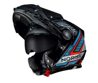 Imagem de Capacete Norisk Route FF345 Charge Preto Azul Fosco