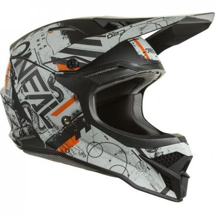 Imagem de Capacete Oneal 3Series Scarz - Preto/Cinza/Laranja