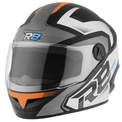 Imagem de Capacete Para Moto Feminino Masculino R8 Brilhante Pro Tork Fechado Integral Esportivo Vis. Cristal