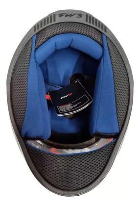 Imagem de Capacete para Moto Integral Fechado GTX FOX Grafite Brilhante Tamanho 56 - Fw3