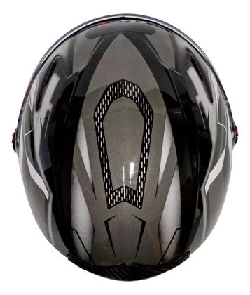 Imagem de Capacete para Moto Integral Fechado GTX FOX Grafite Brilhante Tamanho 56 - Fw3