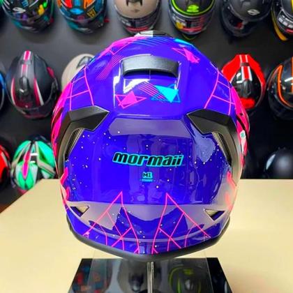 Imagem de Capacete Para Motociclista Mormaii M1 Starry Roxo Pink