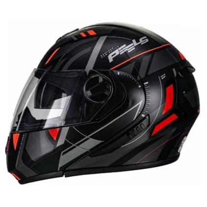 Imagem de Capacete Peels U-Rb2 Dynamic Preto Fosco com Vermelho Tam 64